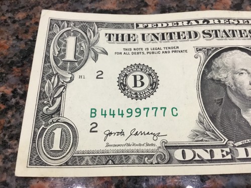 Fancy serial number dollar - fancy,